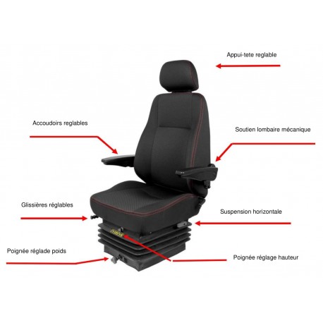 siège adaptable pour véhicules utilitaires 
