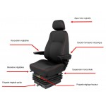 siège avec suspension adaptable pour véhicules utilitaires 